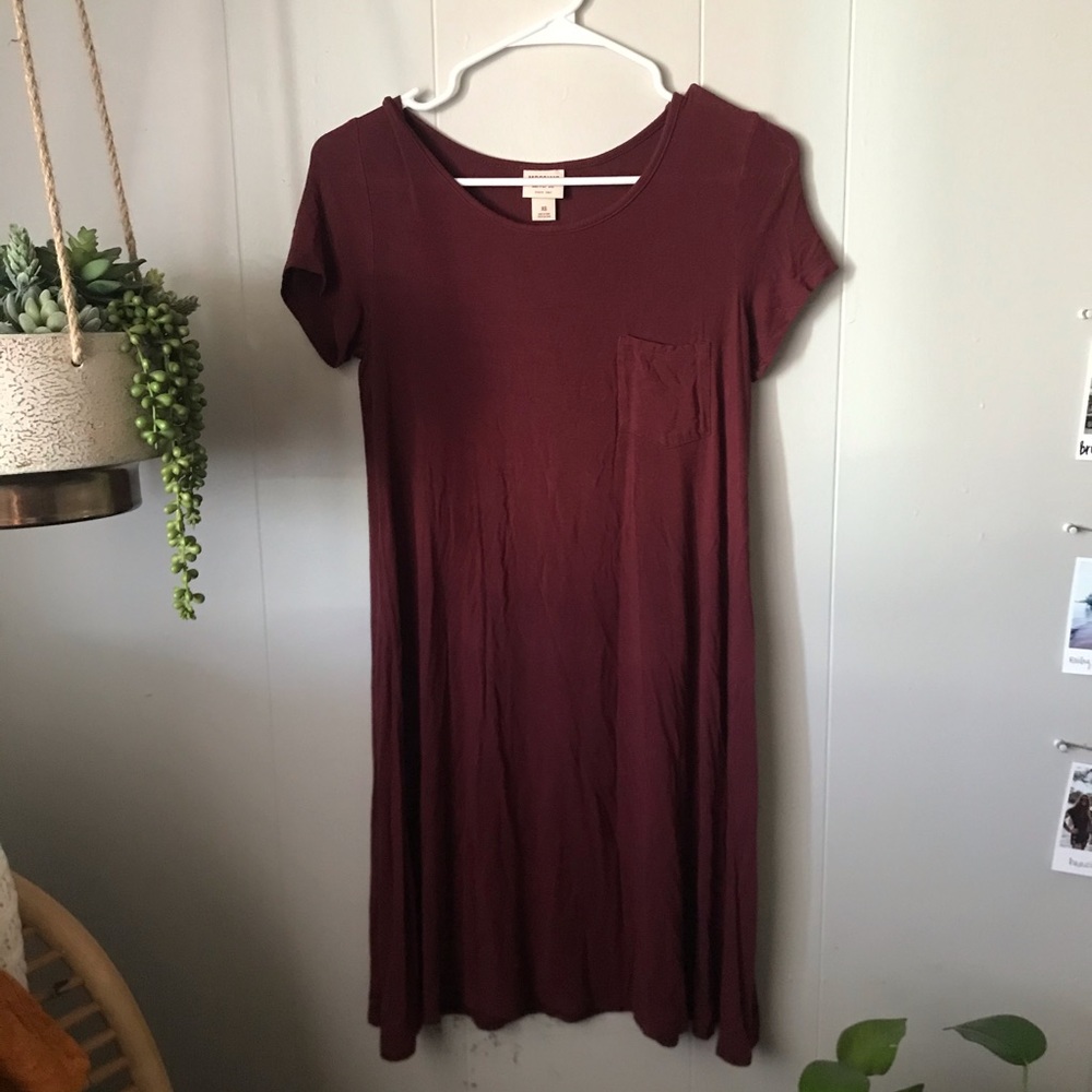 Maroon Swing Dress